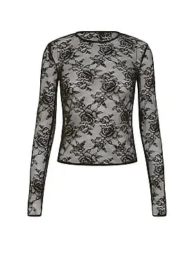 Rose Lace Long-Sleeve Tee