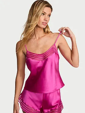 Washable Silk Sheer Stripe Cami Top