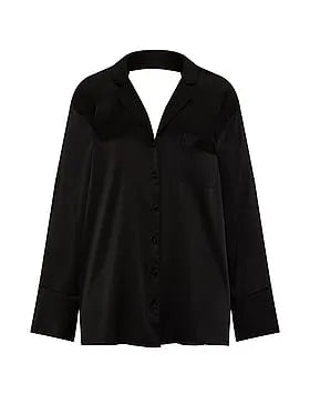 Washable Silk Sheer Stripe Open-Back Shirt