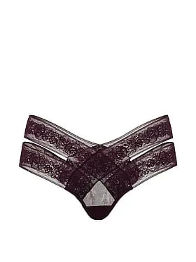 Rose Lace Strappy Cut-Out Cheeky Panty