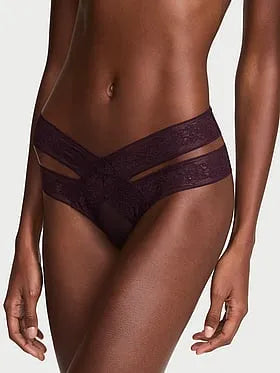 Rose Lace Strappy Cut-Out Cheeky Panty