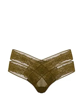 Rose Lace Strappy Cut-Out Cheeky Panty