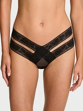 Rose Lace Strappy Cut-Out Cheeky Panty