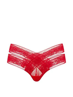 Rose Lace Strappy Cut-Out Cheeky Panty