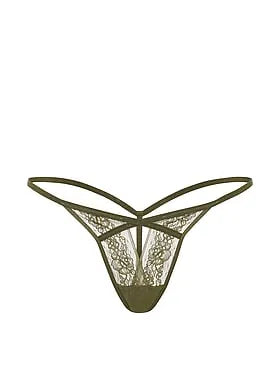 Rose Lace Strappy Cut-Out V-String Panty