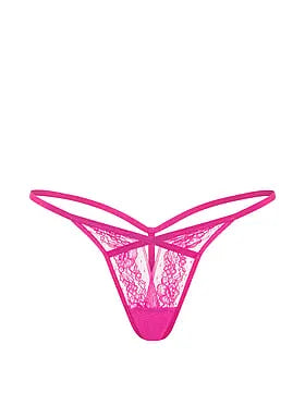 Rose Lace Strappy Cut-Out V-String Panty