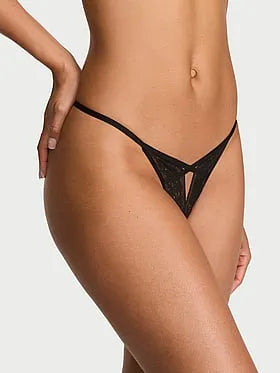 Rose Lace Strappy Cut-Out V-String Panty