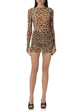 Martina Ruched Mini Skirt with Hot Short