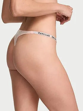 Shine Strap Dot Thong Panty