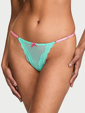 Tease Mesh & Lace String Thong Panty