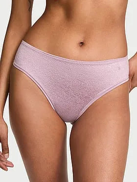 No-Show Snake Jacquard Mid-Rise Thong Panty