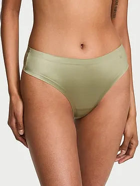 No-Show High-Shine Mid-Rise Thong Panty