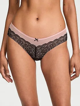 Tease Lace Mesh High-Leg Cheeky Panty