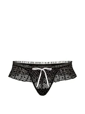 Tease Dot Ruffle Skirted Thong Panty