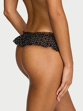 Tease Dot Ruffle Skirted Thong Panty