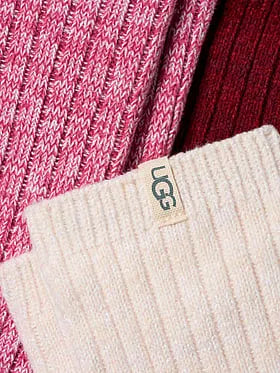 3-Pack Rib Knit Slouchy Crew Socks