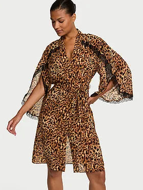 Chiffon & Lace Midi Robe