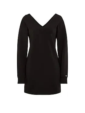 Featherweight Knit V-Neck Long-Sleeve Dress