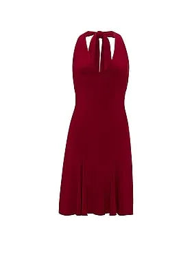 Night-Out Stretchy Knit Halter Dress