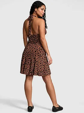Night-Out Stretchy Knit Halter Dress