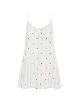 Modal-Cotton Keyhole Slip Dress