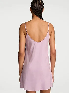 Modal-Cotton Keyhole Slip Dress