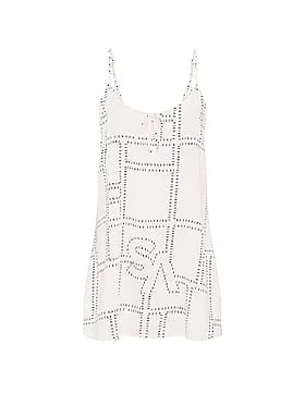 Modal-Cotton Keyhole Slip Dress