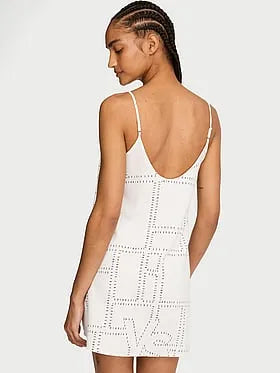 Modal-Cotton Keyhole Slip Dress