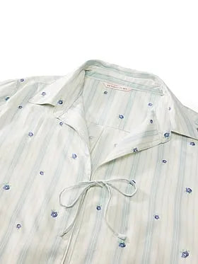 Modal-Cotton Tie-Front Short Pajama Set