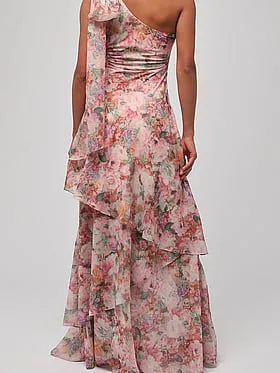 Amara One Shoulder Tiered Maxi Dress
