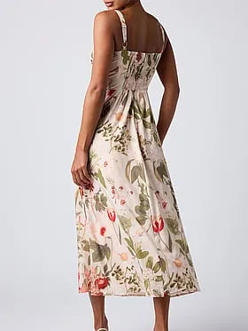 Sally Tie Front Midi Dress