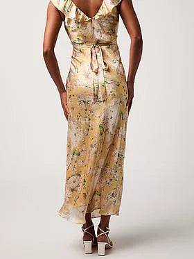 Carter Ruffle-Neck Maxi Dress