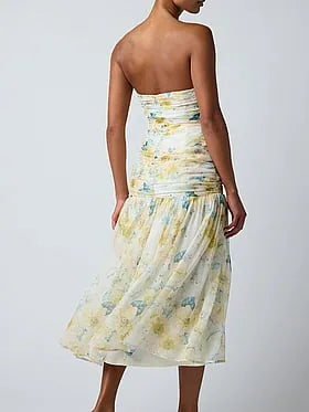 Reign Ruched Bodice Midi Dress