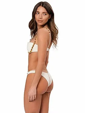 Alana Cheeky Bikini Bottom + Belly Chain