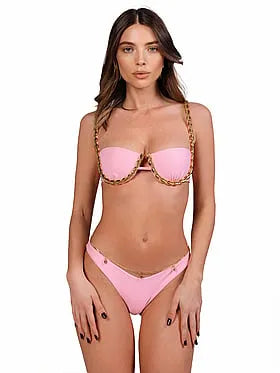Alana Cheeky Bikini Bottom + Belly Chain