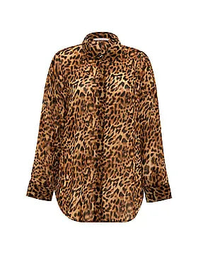 Chiffon Button-Front Shirt
