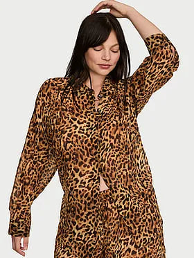 Chiffon Button-Front Shirt