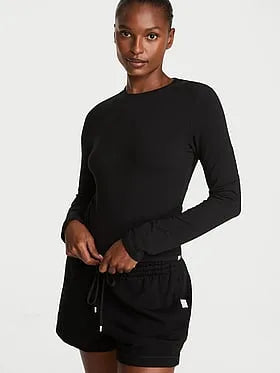 Stretch Cotton Fitted Long-Sleeve Tee