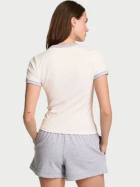 Stretch Cotton Ringer Tee