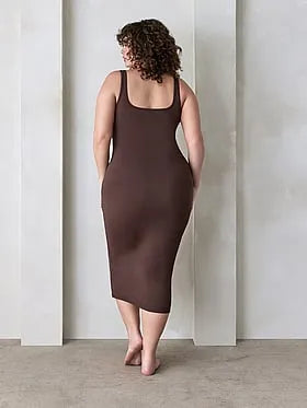 Sculpting Rib Midi Dress