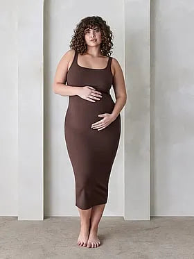 Sculpting Rib Midi Dress