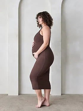 Sculpting Rib Midi Dress