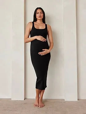 Sculpting Rib Midi Dress