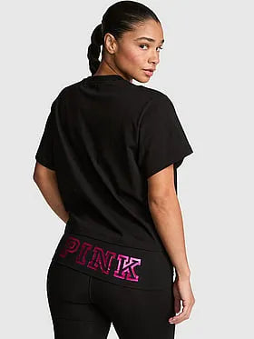 PINK | Elle Campus Cottonâ¢ Cropped Tee