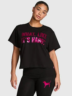PINK | Elle Campus Cottonâ¢ Cropped Tee