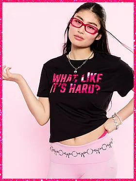PINK | Elle Campus Cottonâ¢ Cropped Tee