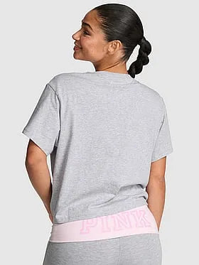PINK | Elle Campus Cottonâ¢ Cropped Tee