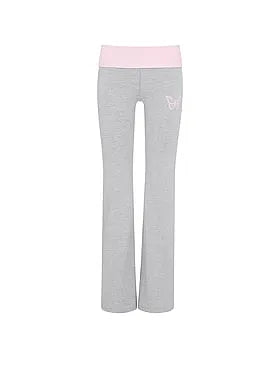 PINK | Elle All-Day Cottonâ¢ Foldover Flare Leggings