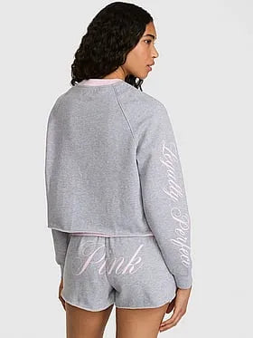 PINK | Elle Campus Fleeceâ¢ Cropped Crew Sweatshirt