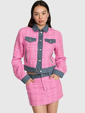 PINK | Elle Denim Tweed Jacket